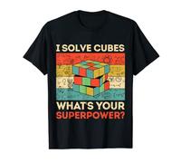 Vintage I Solve Cube What's Your Superpower Speedcubing T-Shirt