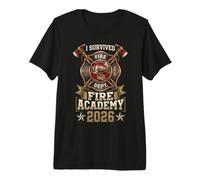 Vintage I Survived Fire Academy 2026 Firefighter Premium T-Shirt
