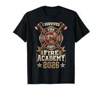 Vintage I Survived Fire Academy 2026 Firefighter T-Shirt