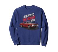 Vintage I SURVIVED SIXTIES TWICE 70th 60th Birthday Dad Sweatshirt