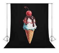Vintage Ice Cream Cone Photo Backdrop Background Curtain for Photography Photographic Studio