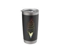 Vintage Ice Cream One Line Drawing Stainless Steel Insulated Tumbler