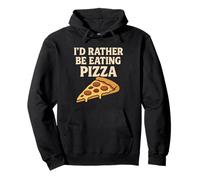 Vintage I'd Rather Be Eating Pizza Funny Pizza Lover Pullover Hoodie