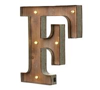 Heaven Sends Vintage Illuminated Carnival Letter F - Metal and Wood - 41cm