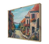 Vintage Illuminated Poster with LED Light Near the Sea