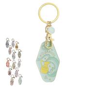 Vintage Illustrated Zodiac Keychain, Zodiac Metal Enamel Keyring, Handcrafted Enamel Horoscope Pendant Accessories (Aquarius)