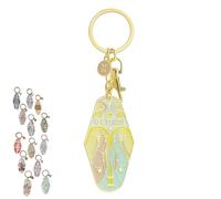 Vintage Illustrated Zodiac Keychain, Zodiac Metal Enamel Keyring, Handcrafted Enamel Horoscope Pendant Accessories (Gemini)