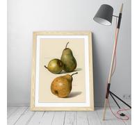 Vintage illustration of Pears John Wright Stunning Framed Wall Art Print Picture - A3 - Light Oak Frame