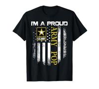 Vintage I'm A Proud Army Pop With American Flag Gift T-Shirt