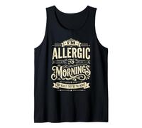 Vintage I'm Allergic to Mornings Tank Top
