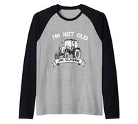 Vintage I'm Not Old I'm Classic Funny Farm Tractor Men Women Raglan Baseball Tee
