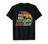 Vintage I'm One Bad Bass Abba Funny Fishing Grandpa T-Shirt