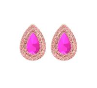 Vintage Imitation Gemstone Teardrop Stud Earrings for Women Elegant Trendy Statement Jewelry for Party Prom Wedding, Uniform size, Fabric, No Gemstone