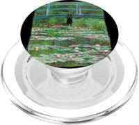 Vintage Impressionist Style Cat Lillies Pond Funny Art PopSockets PopGrip for MagSafe