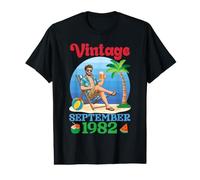 Vintage in September 1982 Happy Birthday 44 Years Old to Me Value Graphic T-Shirt