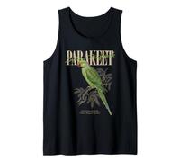 Vintage Indian Ringneck Parakeet Bird Watching Love Birds Tank Top