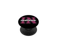 Vintage Indiana Game-Day Leopard Print Fan Art PopSockets Adhesive PopGrip
