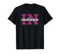 Vintage Indiana Game-Day Leopard Print Fan Art T-Shirt