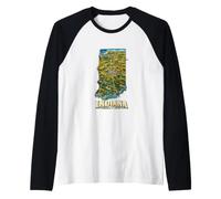 Vintage Indiana Travel Souvenir Landmark Gift Raglan Baseball Tee