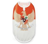 Vintage Indonesian Flag Indonesia Emblem Dog And Cat Clothes Pet Summer Sleeveless T Shirt Basic Vest L