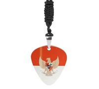 Vintage Indonesian Flag Indonesia Emblem Fashion Guitar Picks Necklace Music Jewellery Personalized Pendant