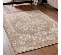 Pacific Lifestyle Natural/White Vintage Rectangular Rug, White