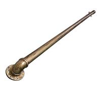Vintage Indoor Outdoor Stair Railing Set - 280cm Bronze Gold Copper Metal Deck Rail Rustic Design for Enhanced Safety & Style Perfect for Homes & Gardens