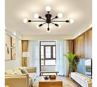 Vintage Industrial Ceiling Light E27 Chandelier for Bedroom Living Room Kitchen Dining Room Study Room Loft Hallway Balcony Office Iron Multi-arm Ceiling Lamp,8heads