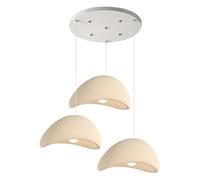 Vintage Industrial E27 Chandelier - Japanese Bird's Nest Pendant Lamp Wabi-sabi Style Hanging Light for Kitchen Island Dining Room Living Room Bedroom - Modern Beige Lighting (B1)