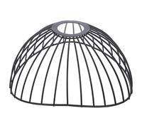 Vintage Industrial Iron Floor Lampshade, Wire Cage Guard for Pendant Bulb | Black Metal Lantern Design, Rustic Farmhouse Style, Profile, Ambient Lighting for Kitchens, Cafes and Reading Corners