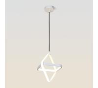 Vintage Industrial LED Pendant Light - Irregular Ring Ceiling Fixture for Kitchen Island & Over Sink - Modern Chandelier Hanging Lamp (Color: White Size: A Selfless)