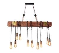 Vintage Industrial Pendant Lights - 10-Head Retro Chandelier Height Adjustable Farmhouse Style Hanging Lamp for Bar Coffee Shop Loft Bedroom Living Room Kitchen Lighting Decor E27 Bulb