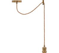 Vintage Industrial Spider Ceiling Hanging Pendant Lighting Lamp Kit Chandelier Adjustable 2m Fabric 3 Core Hanging Lamp (French Gold, Without Bulb)