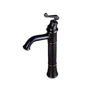 Vintage Industrial Style Kitchen Bathroom Faucet Antique Bronze Single Lever Mixer Tap Lengthened Design for Hotels & Homes Brass Construction Black Finish