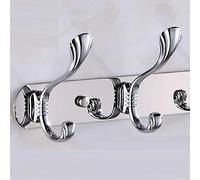 Vintage Industrial Wall-Mounted Coat Rack, Sturdy Stainless Steel with 4/5/6/7/8 Hooks, Antique Finish for Entryway, Hallway, and Home nization (Silver, Brass, Gold)