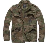 Vintage Industries Cranford Jacket Mens Coat Military Army Woodland Camo