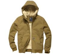 Vintage Industries Datton Jacket Mens Sherpa Warm Windproof Dark Tan
