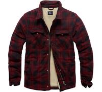 Vintage Industries Holzfäller-Jacke Class Sherpa Red Check - Class