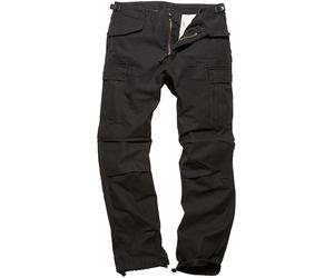 Vintage Industries M65 Heavy Satin Pants, black, size M for Men
