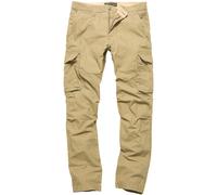 Vintage Industries Reef Pants Mens Cargo Trousers Bottoms Cotton Dark Khaki