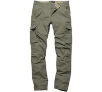 Vintage Industries Reef Pants Mens Cargo Trousers Bottoms Cotton Olive