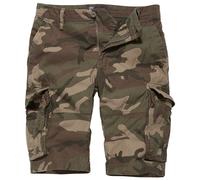 Vintage Industries Rowing Shorts Mens Cargo Work Utility Woodland Camo