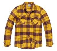 Vintage Industries Sem Flannel Shirt Mens Lumberjack Plaid Top Yellow Check