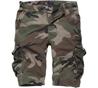 Vintage Industries Terrance Shorts Mens Cargo Bottoms Cotton Woodland Camo