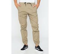 Vintage Industries - Vince Cargo Jogger Dark Khaki - Pants - green - W34 - 95% Cotton, 5% Elastane W34