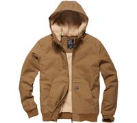 Vintage Industries Datton Jacket Mens Sherpa Warm Windproof Dark Tan