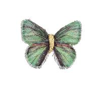 Vintage-Inspired Butterfly Brooch with Gradient Embroidery, Lightweight Lapel Pin for Women - Delicate Animal Fabric Jewellery Gift for Birthdays & Holiday (Green)