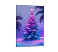 Vintage-inspired Christmas Tree Wall Art, Festive Wall Decor Poster, Large-scale Evergreen Seasonal Ornaments for Winter, to Adorn Your Home Space.08x12inch(20x30cm)