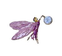 Vintage Inspired Colorful Wing Pin Angel Motifs Brooch Allergy Alloy Jewelry For Fashion Lovers Gothic Inspired Angel Jewelry, One Size, as described