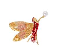 Vintage Inspired Colorful Wing Pin Angel Motifs Brooch Allergy Resistant Alloy Jewelry For Fashion Lovers Dreamy Rainbow Reflective Wing Brooch